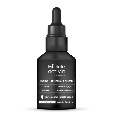 FOLLICLE ACTIVIN – ainulaadne seerum, mis aktiveerib juuksefolliikulite tegevust ning sisaldab 5 korda suuremat kontsentratsiooni toimeaineid. FOLLICLE ACTIVIN – ainulaadne seerum, mis aktiveerib juuksefolliikulite tegevust ning sisaldab 5 korda suuremat kontsentratsiooni toimeaineid.