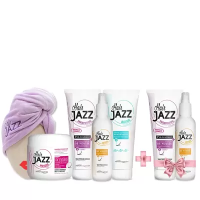 Jõulukink! HAIR JAZZ šampoon + lotion + palsam + mask + turban + KINGITUS (šampoon + lotion)!